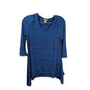 Women's Cotton Tee Long-Sleeve V Neck Tunic‎ A Line S/P